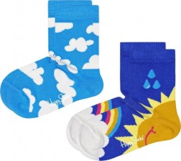 Happy Socks - 2-Pack Kids After Rain Socks maat 12-24 maanden (KAFR02-6300)