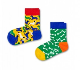 Happy Socks - 2-Pack Dog Socks maat 0-12 maanden (KHOU02-7300)