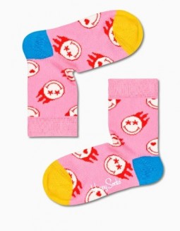 Happy Socks - Flaming SmileyWorld Sock maat 2-3 jaar (KSMY01-3000)