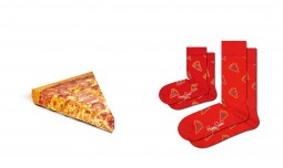Happy Socks - 2-Pack Pizza Socks Gift set maat 36-40 / 0-12 maanden (XKPIZ02-4300)